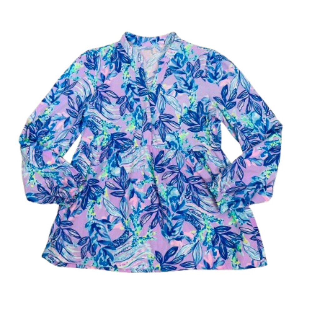 Lilly Pulitzer Winona Knit Floral Babydoll Tunic Top Size S - Picture 6 of 12
